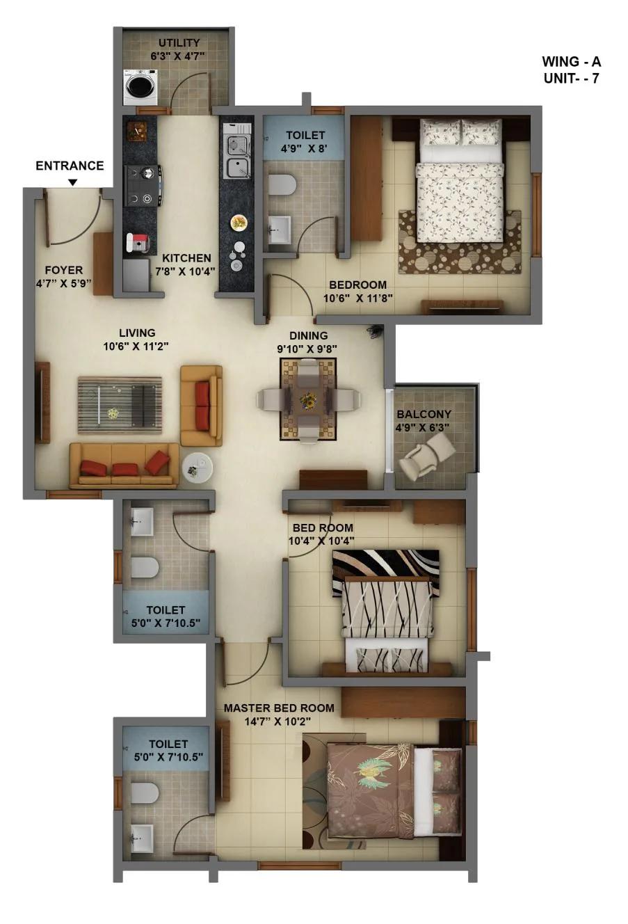 Mantri Energia Floor Plan