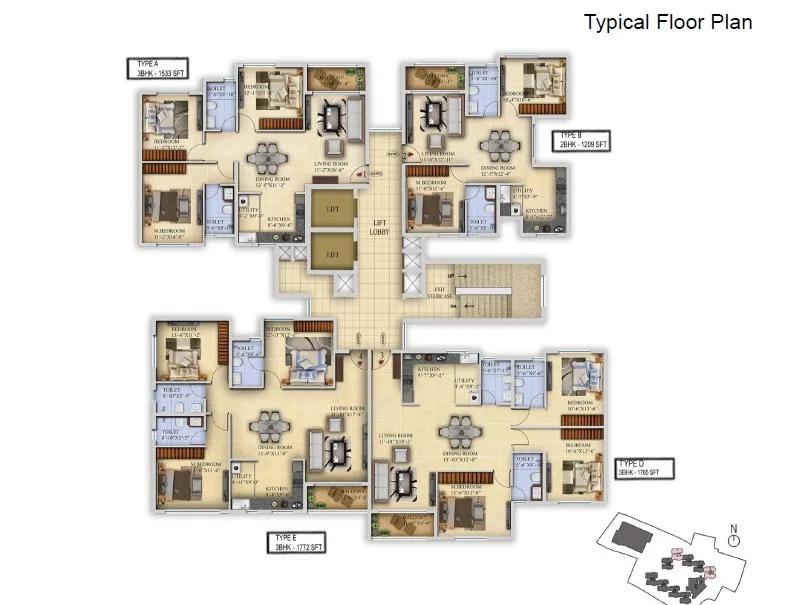 Salarpuria Sattva Divinity Floor Plan