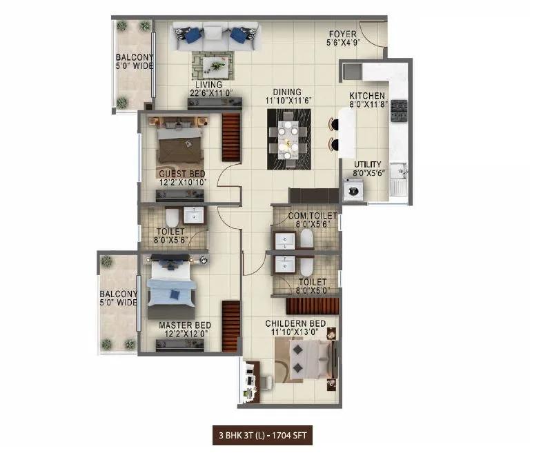 Salarpuria sattva anugraha Floor Plan