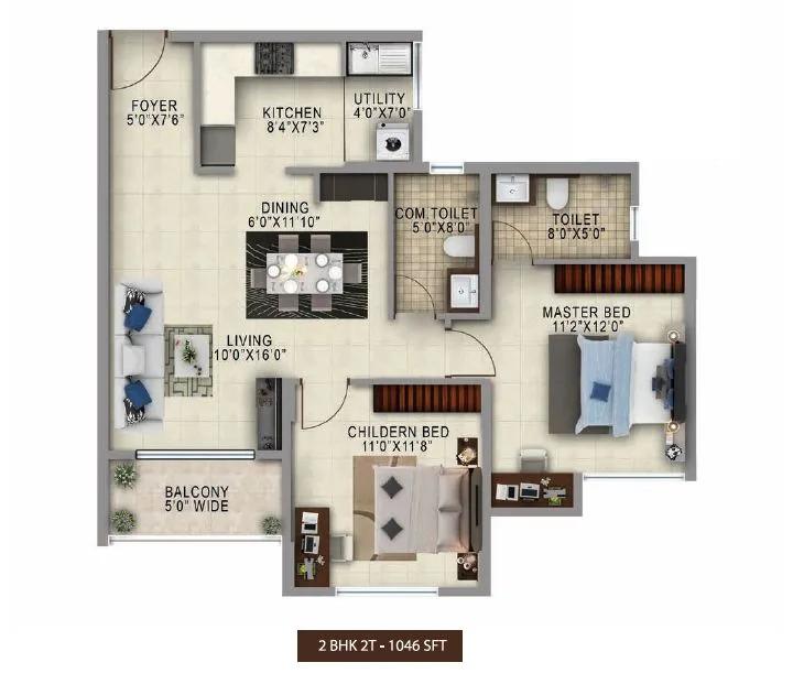 Salarpuria sattva anugraha Floor Plan