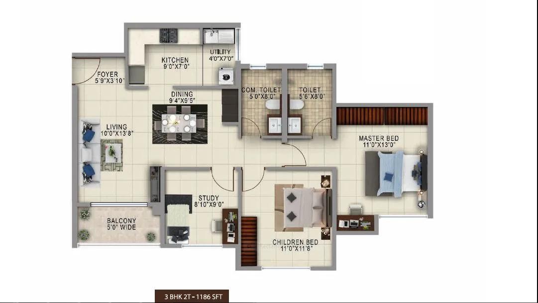 Salarpuria sattva anugraha Floor Plan