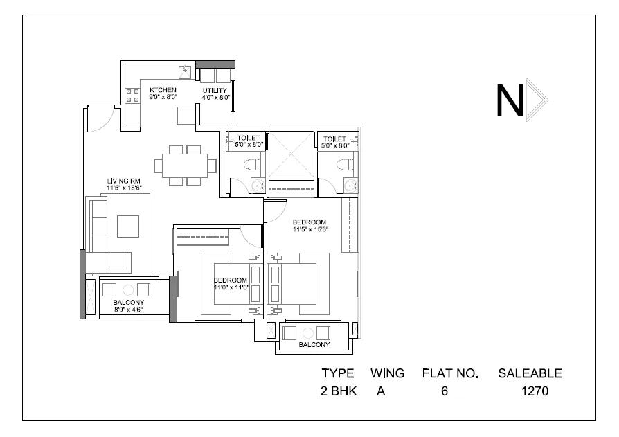 Hiranandani Glen Classic Floor Plan