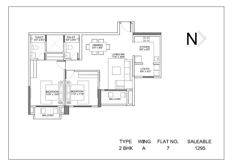 Hiranandani Glen Classic Floor Plan