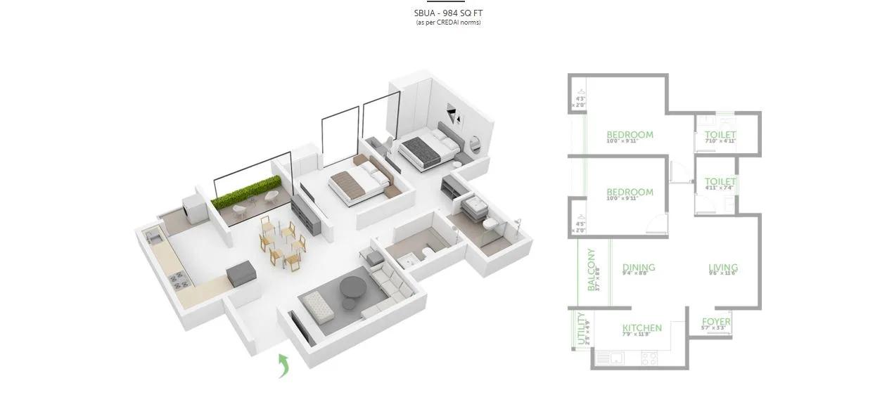 Assetz Lifestyle 63 Degree East Floor Plan