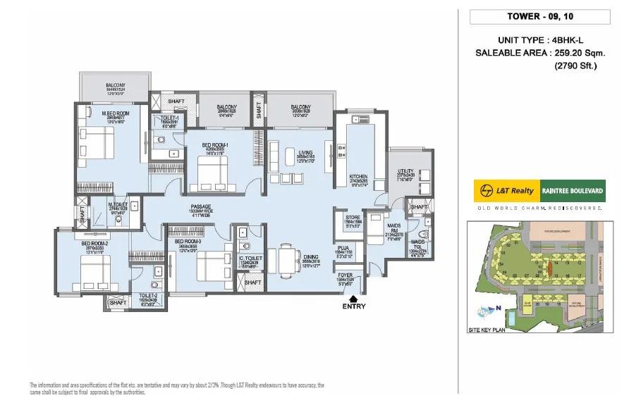 L&T Raintree Boulevard Floor Plan
