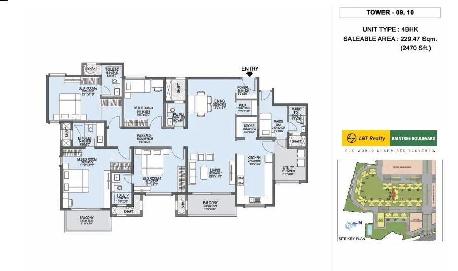L&T Raintree Boulevard Floor Plan