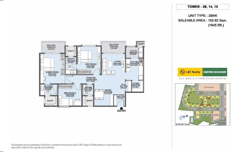 L&T Raintree Boulevard Floor Plan