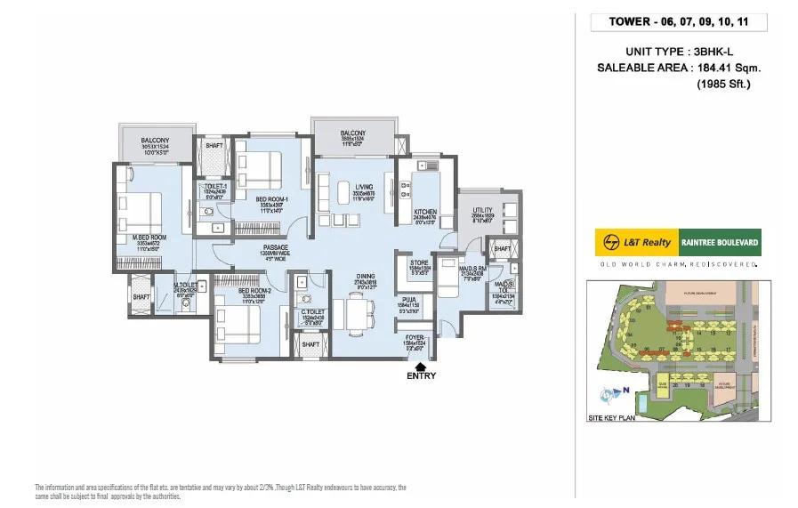 L&T Raintree Boulevard Floor Plan