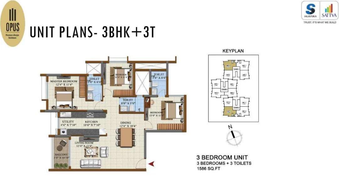 Salarpuria Sattva Opus Floor Plan