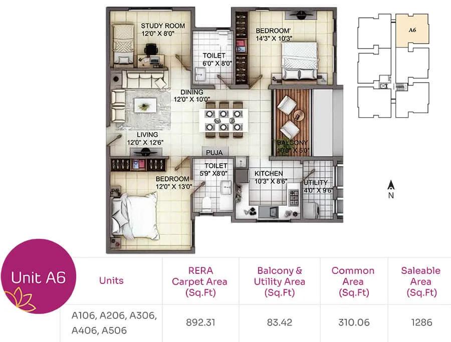 2BHK 1286 - TVH Nivaan Saligramam
