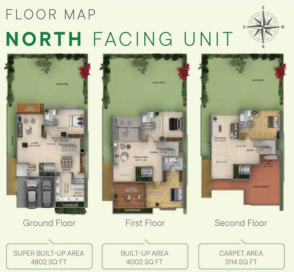 4BHK North 4802 - Between The Greens Villas