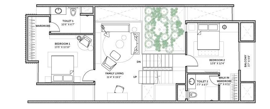 Assetz Earth & Essence Floor Plan First Floor