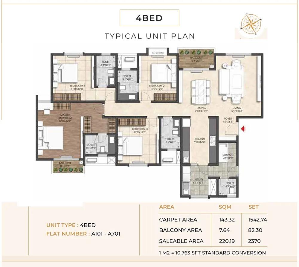 4BHK-2370-Shriram-Esquire-Koramangala