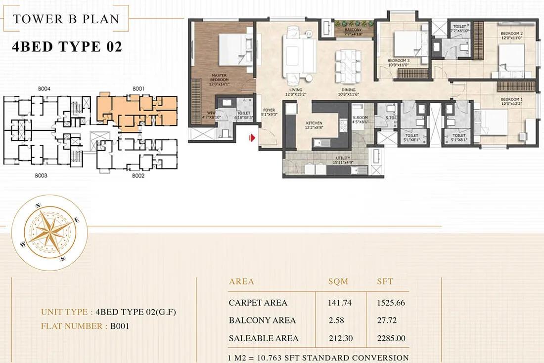 4bhk 2285 shriram esquire koramangala