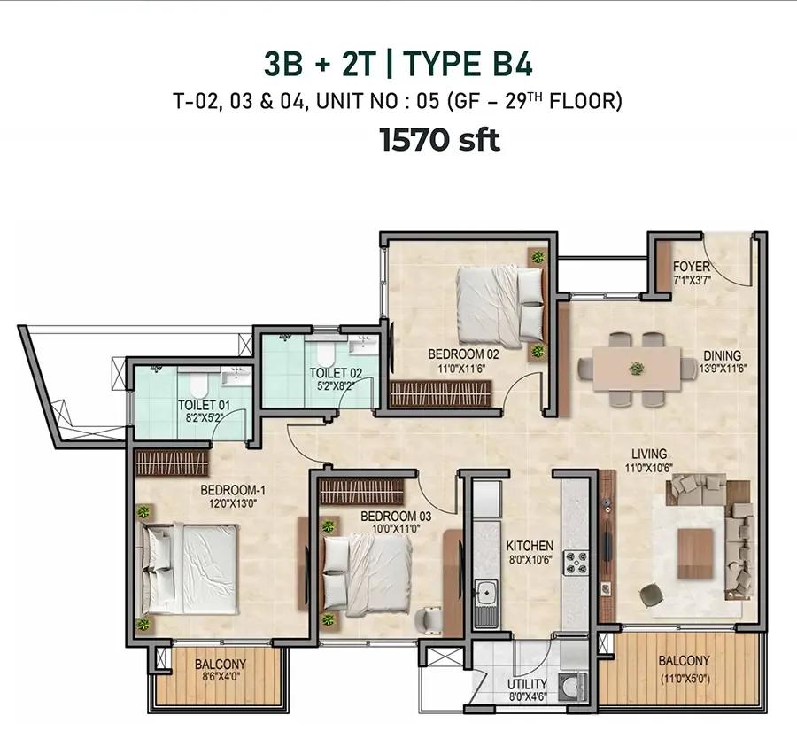 3bhk 1570 prestige city 3.0 prestige city the final chapter