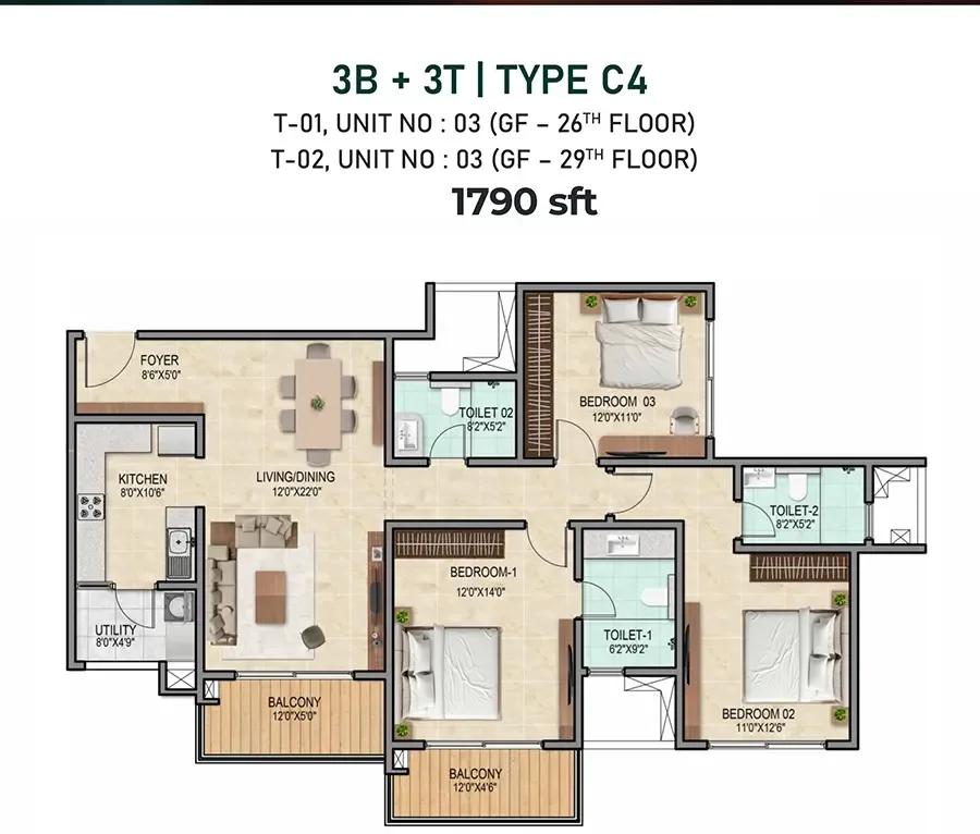 3bhk 1790 prestige city 3.0 prestige city the final chapter