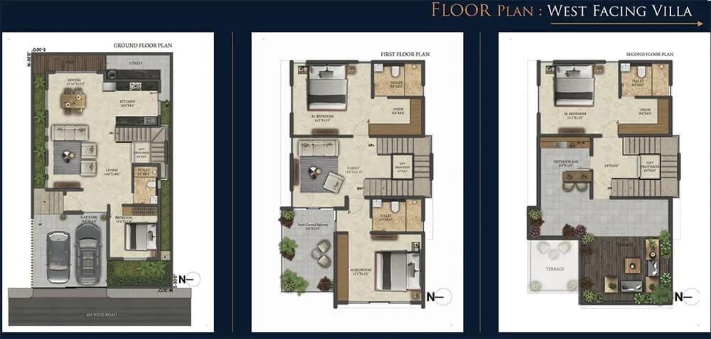 4BHK Villa West - The Akshara Valley Address Villas