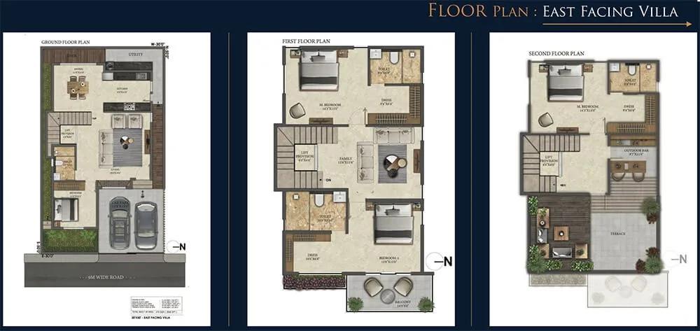 4BHK Villa East - The Akshara Valley Address Villas