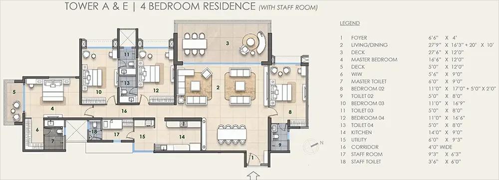 4bhk staff fiorana @ lodha beaumont estate sadahalli