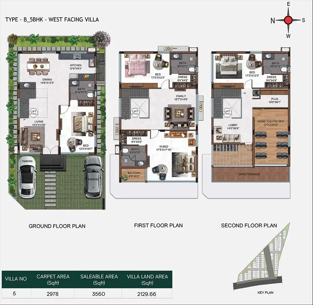 5bhk 3560 casagrand belair gowdavalli