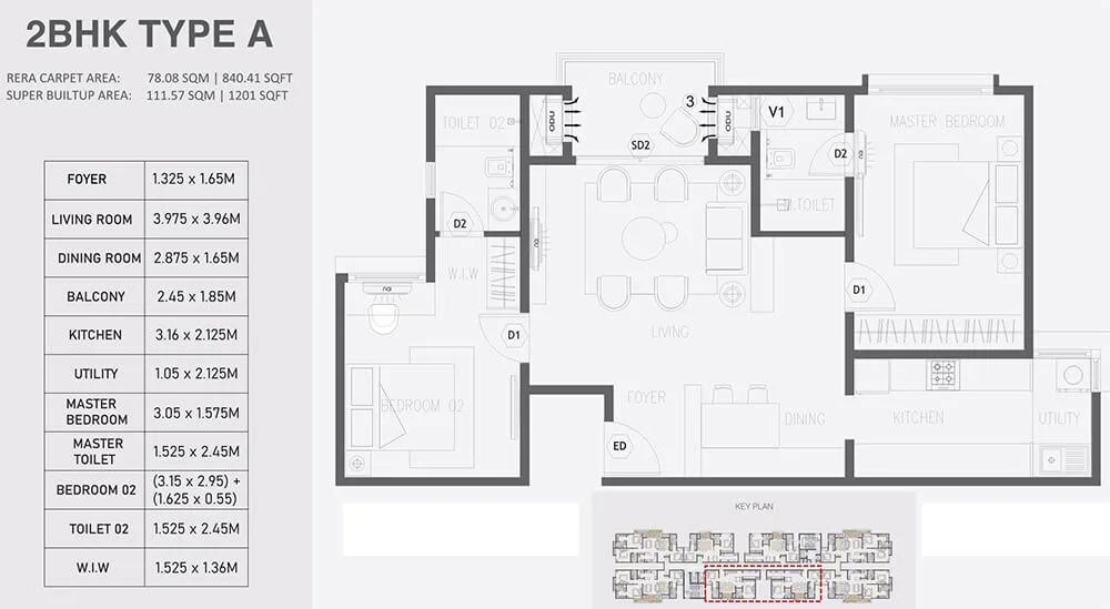 3BHK 1201 - Aratt Alchemy Essence Hennur