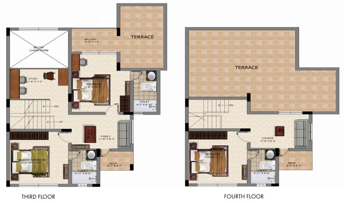 4 BHK – G1 – 2825 – 3rd,4th – Valmark CityVille