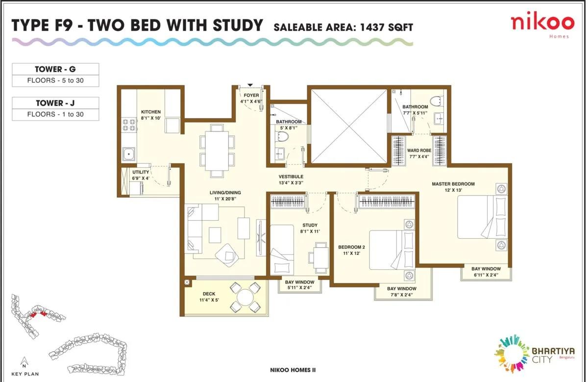 f9-2-bhk-study-nikoo-homes-phase-2