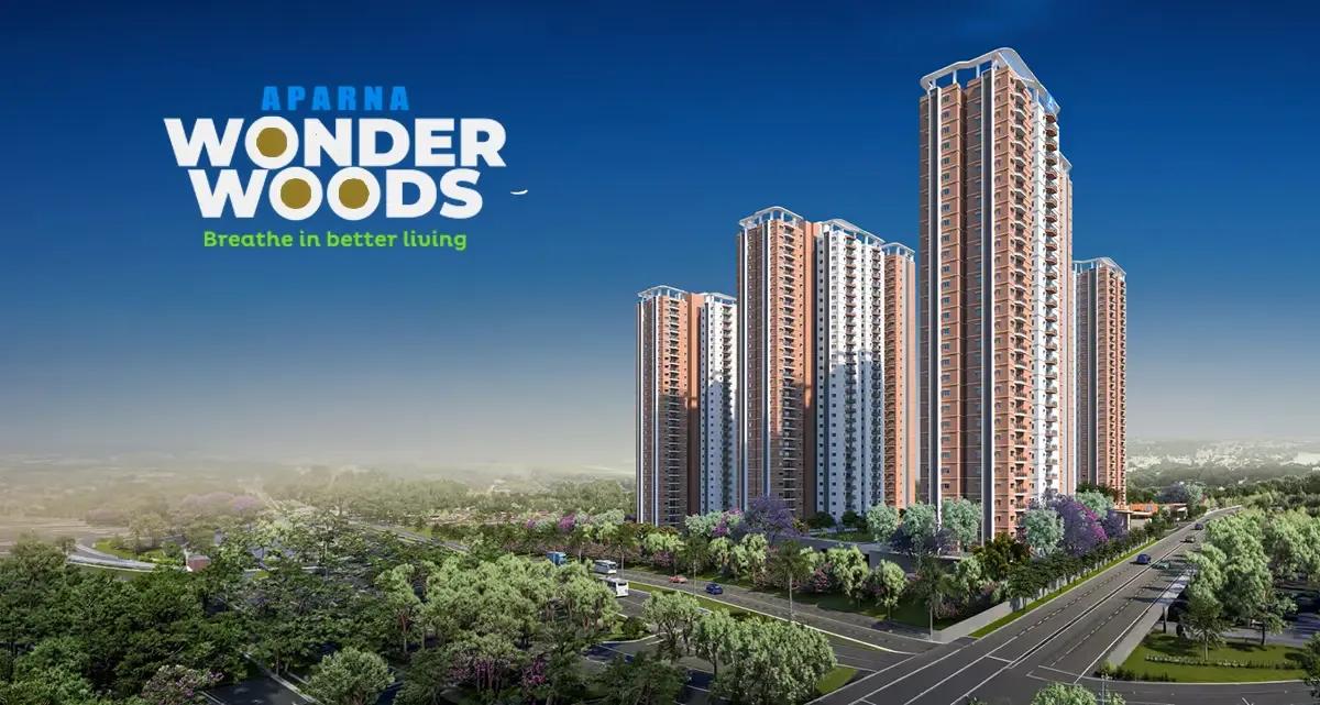 main elevation aparna wonder woods
