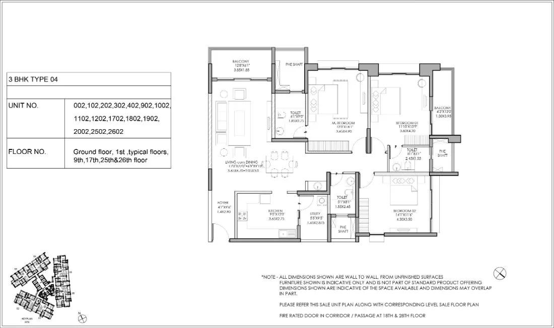 3bhk type4 shapoorji pallonji parkwest