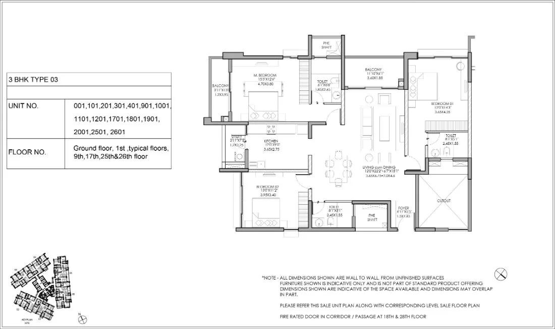 3bhk type3 shapoorji pallonji parkwest