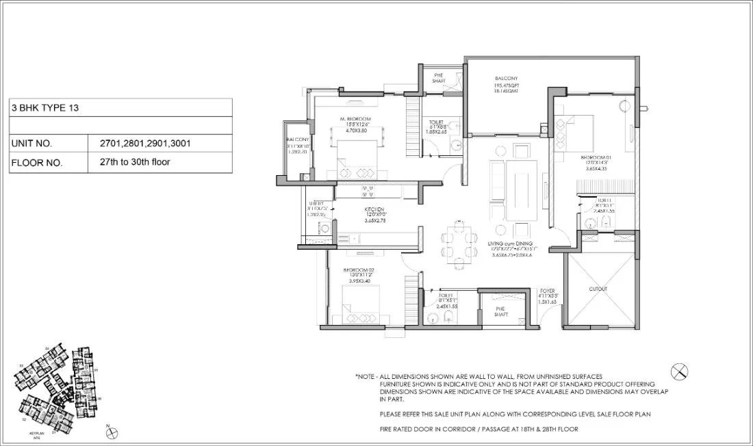 3bhk type13 shapoorji pallonji parkwest