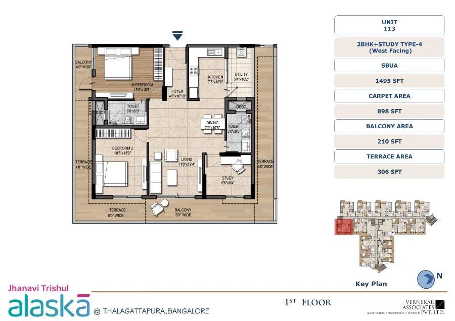 2BHK-Study 1495 - Jhanavi Trishul Alaska