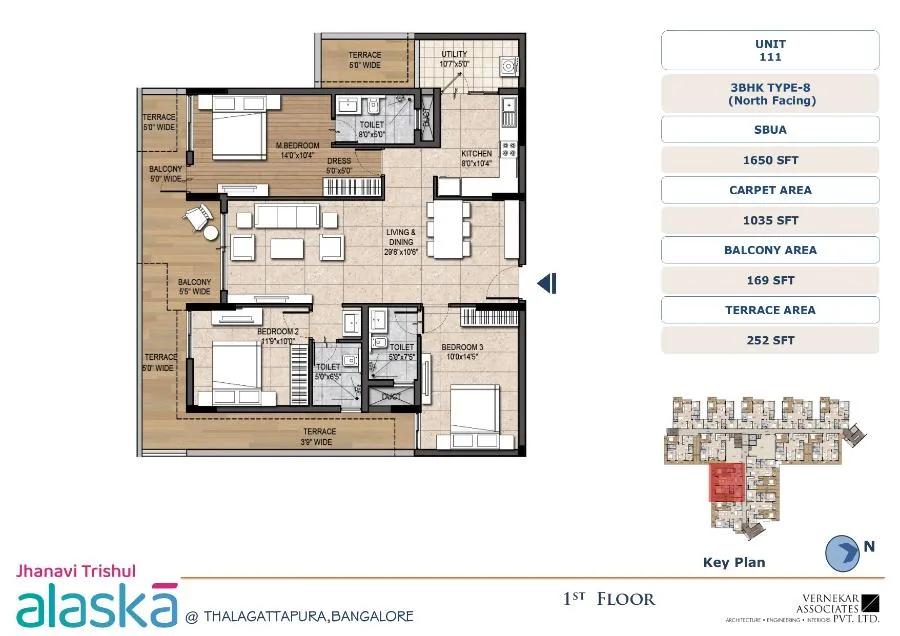 3BHK 1650 - Jhanavi Trishul Alaska