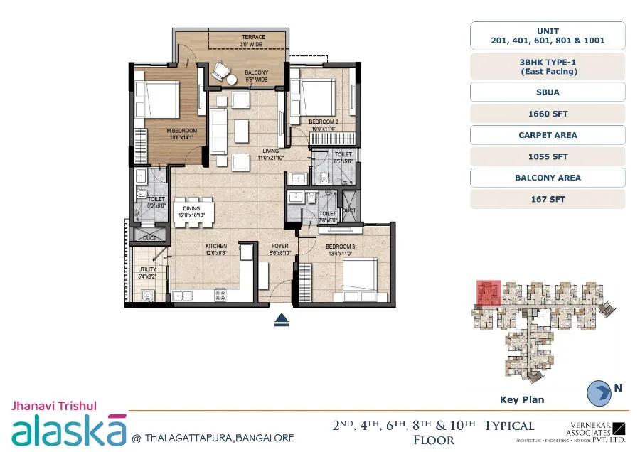 3BHK 1660 - Jhanavi Trishul Alaska
