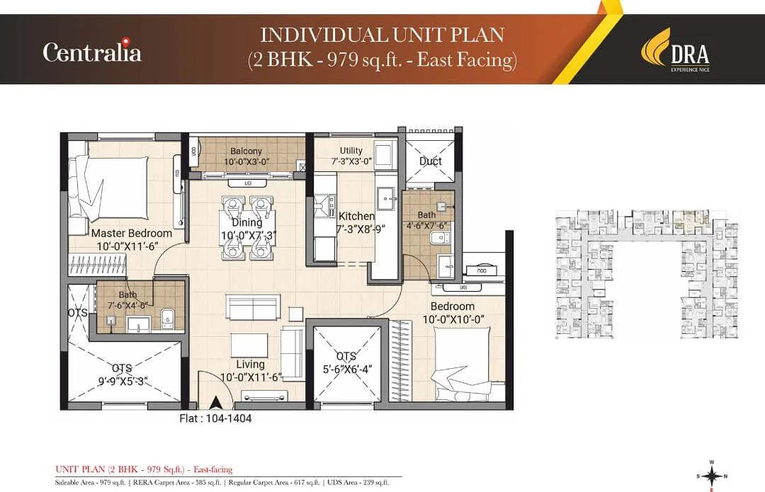 2BHK EAST - DRA Centralia Navalur