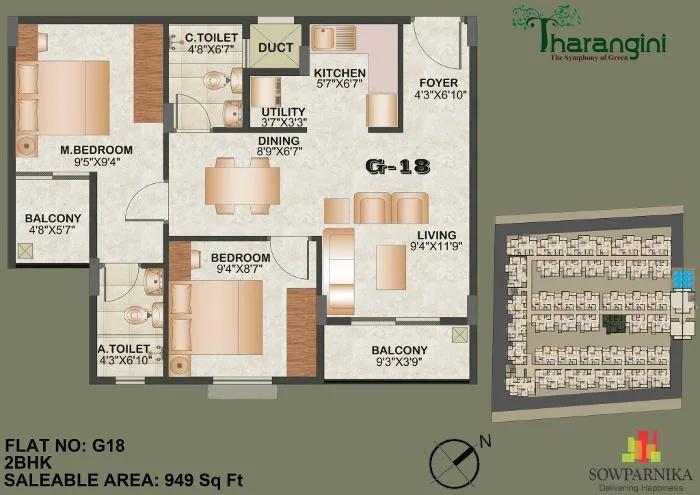 2-bhk-949-a-sowparnika-tharangini