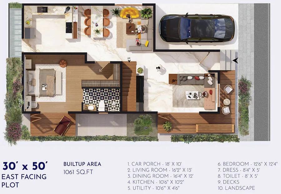 4BHK Villa Ground - Guru Punvaanii Elegance