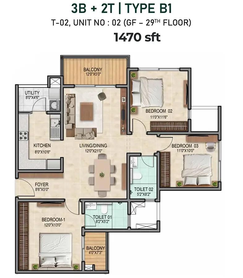 3bhk 1470 prestige city 3.0 prestige city the final chapter