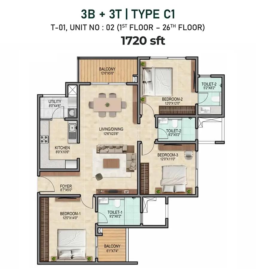 3bhk 1720 prestige city 3.0 prestige city the final chapter