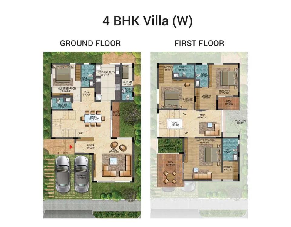 4 BHK Villa W – Lake View Address