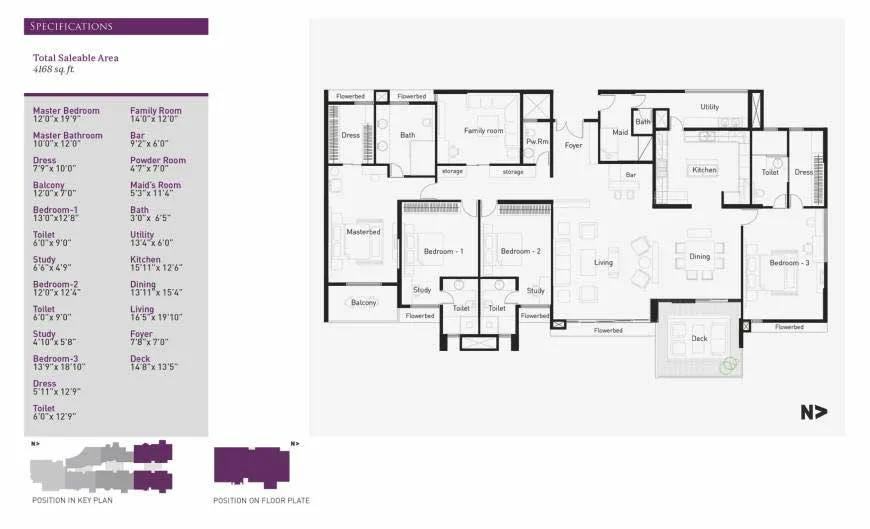 4 BHK – 4168 – La Palazzo