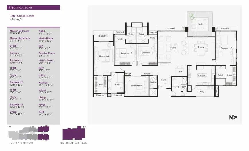 4 BHK – 4174 – La Palazzo