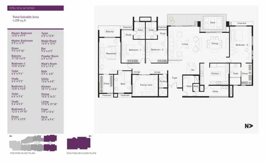 4 BHK – 4228 – La Palazzo