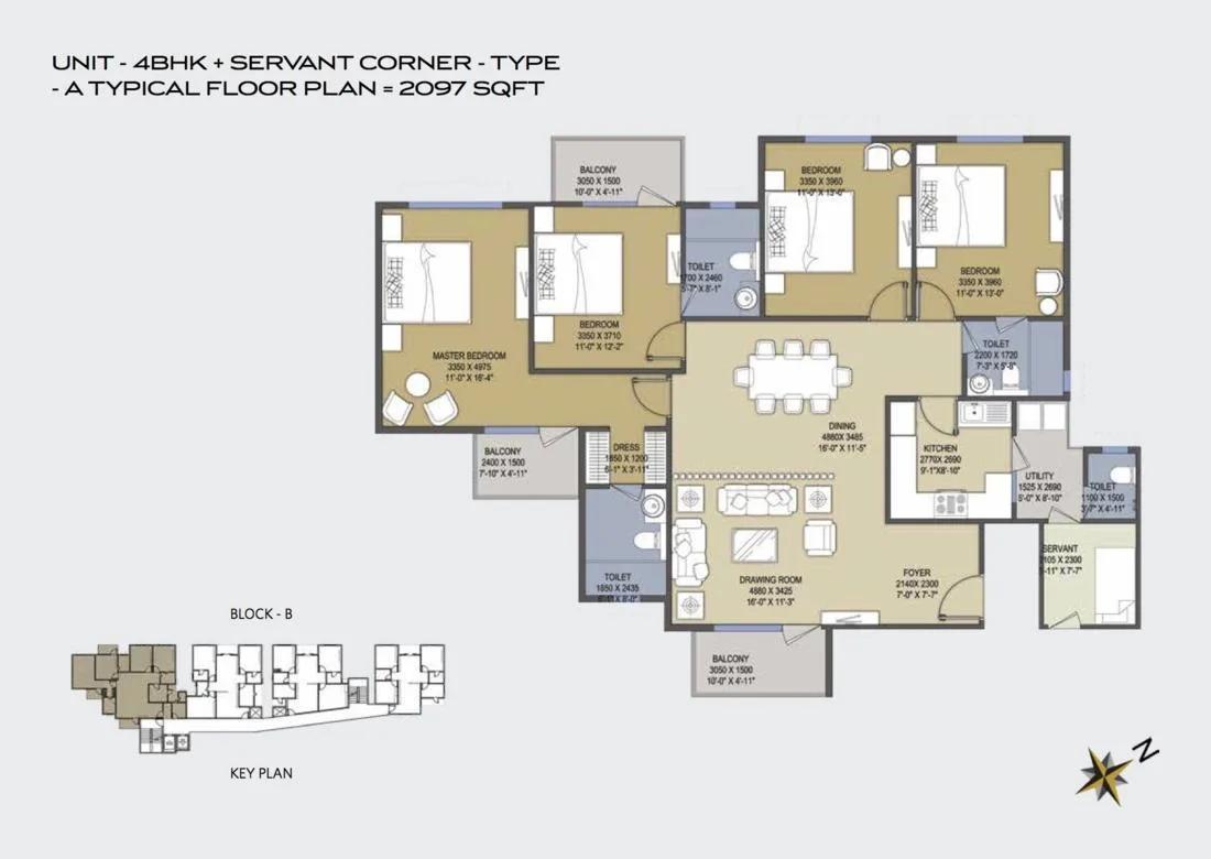 4 BHK – Gcorp Mahalakshmi