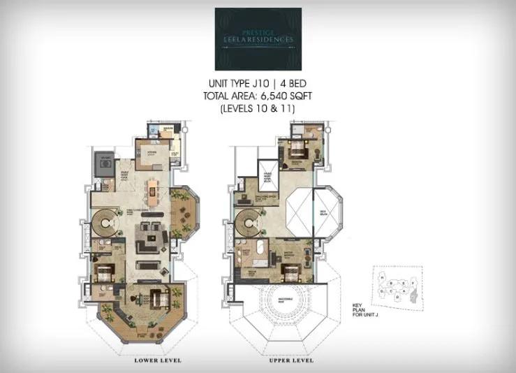 PH – 4BHK – 6540 – Prestige Leela Residences