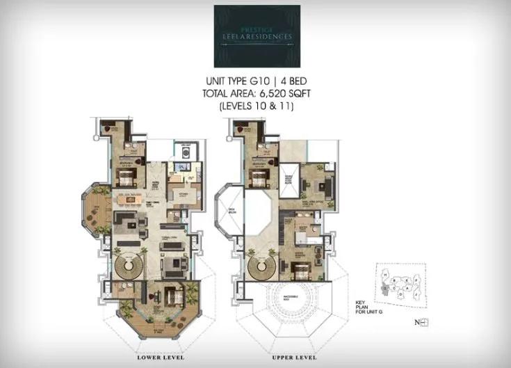 PH – 4BHK – 6520 – Prestige Leela Residences