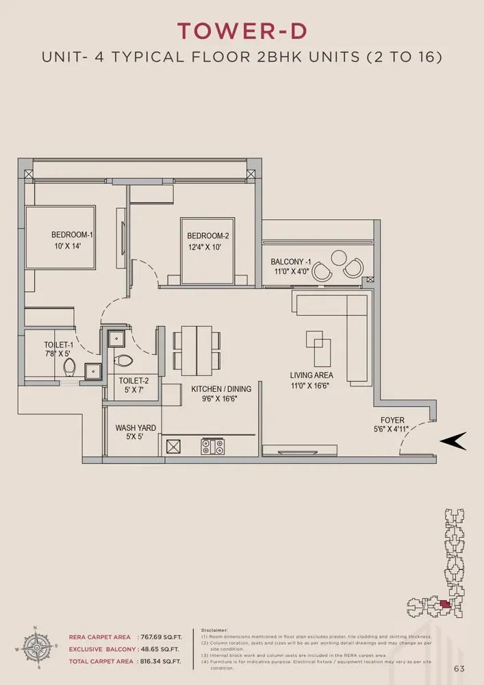2bhk 816 arvind skycrest bannerghatta