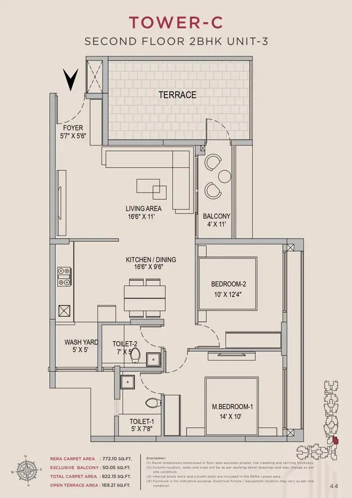 2bhk 822 arvind skycrest bannerghatta