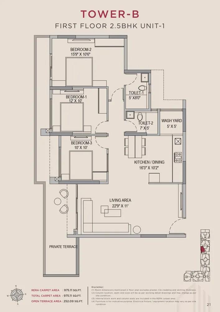 2.5bhk 975 arvind skycrest bannerghatta