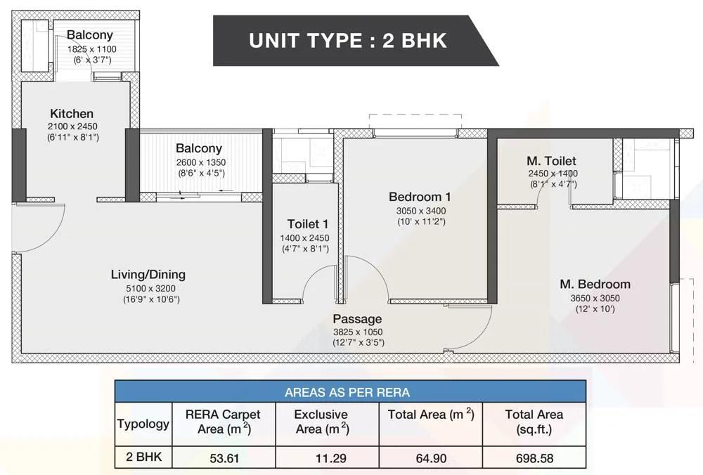 2 BHK - 699 Godrej Nurture Pune